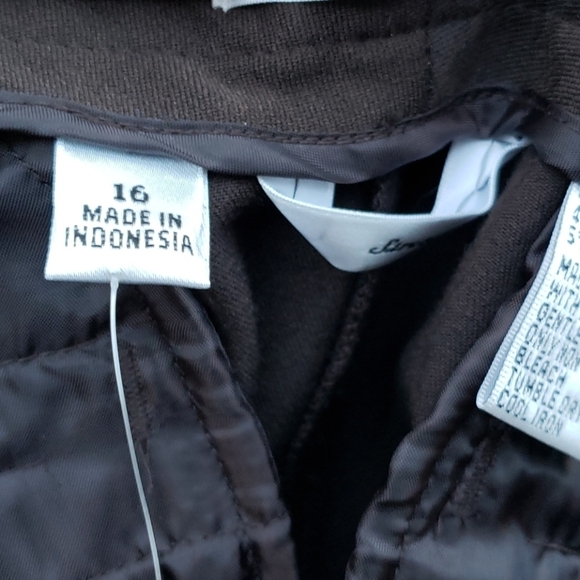 Talbots Petites stretch brown pants wide leg 16P - Picture 10 of 13